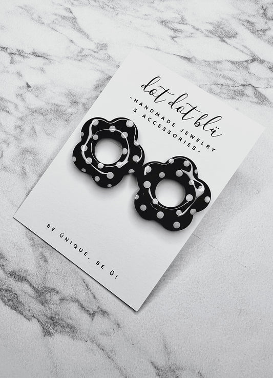 Polka Dot Daisy Studs