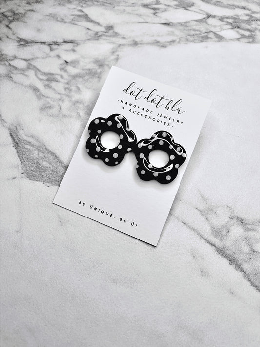 Polka Dot Daisy Studs