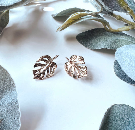 Monstera Hook Earrings